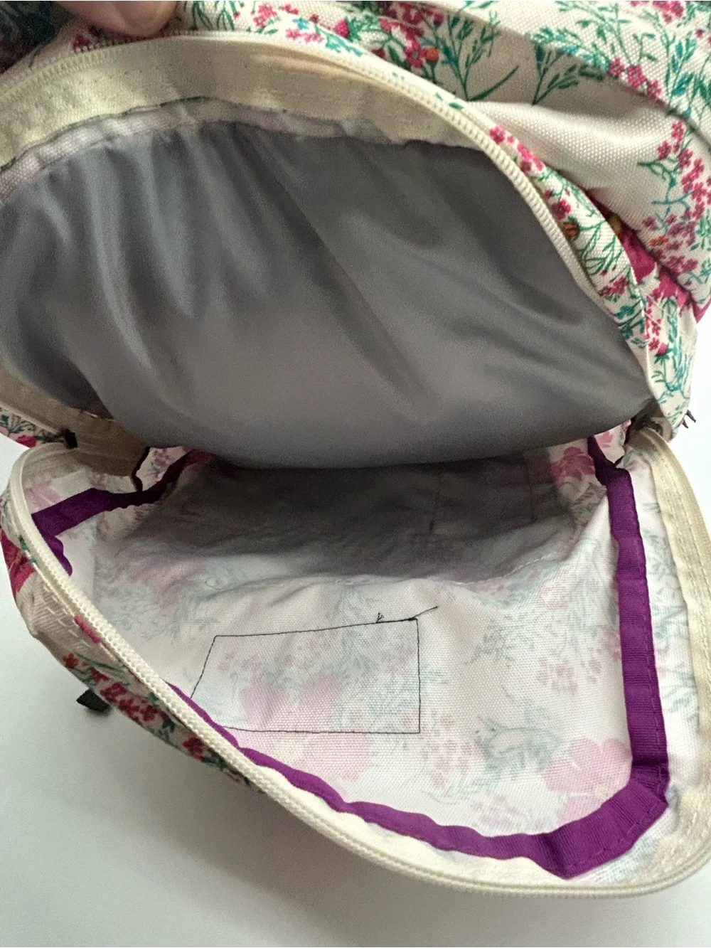Trans by Jansport Floral Pink Canvas Backpack 15x13x5